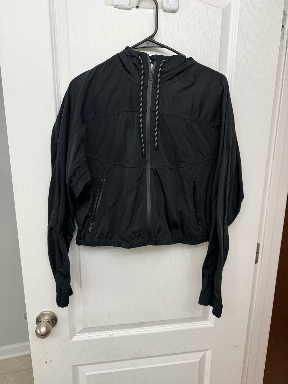 lululemon athletica Black Hooded Bomber Jacket
